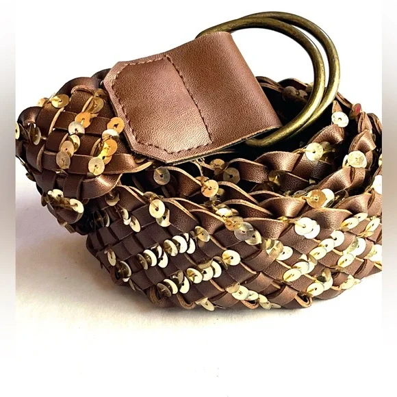 Vintage | Accessories | Vintage Y2k Brown Braided Gold  display picture 3